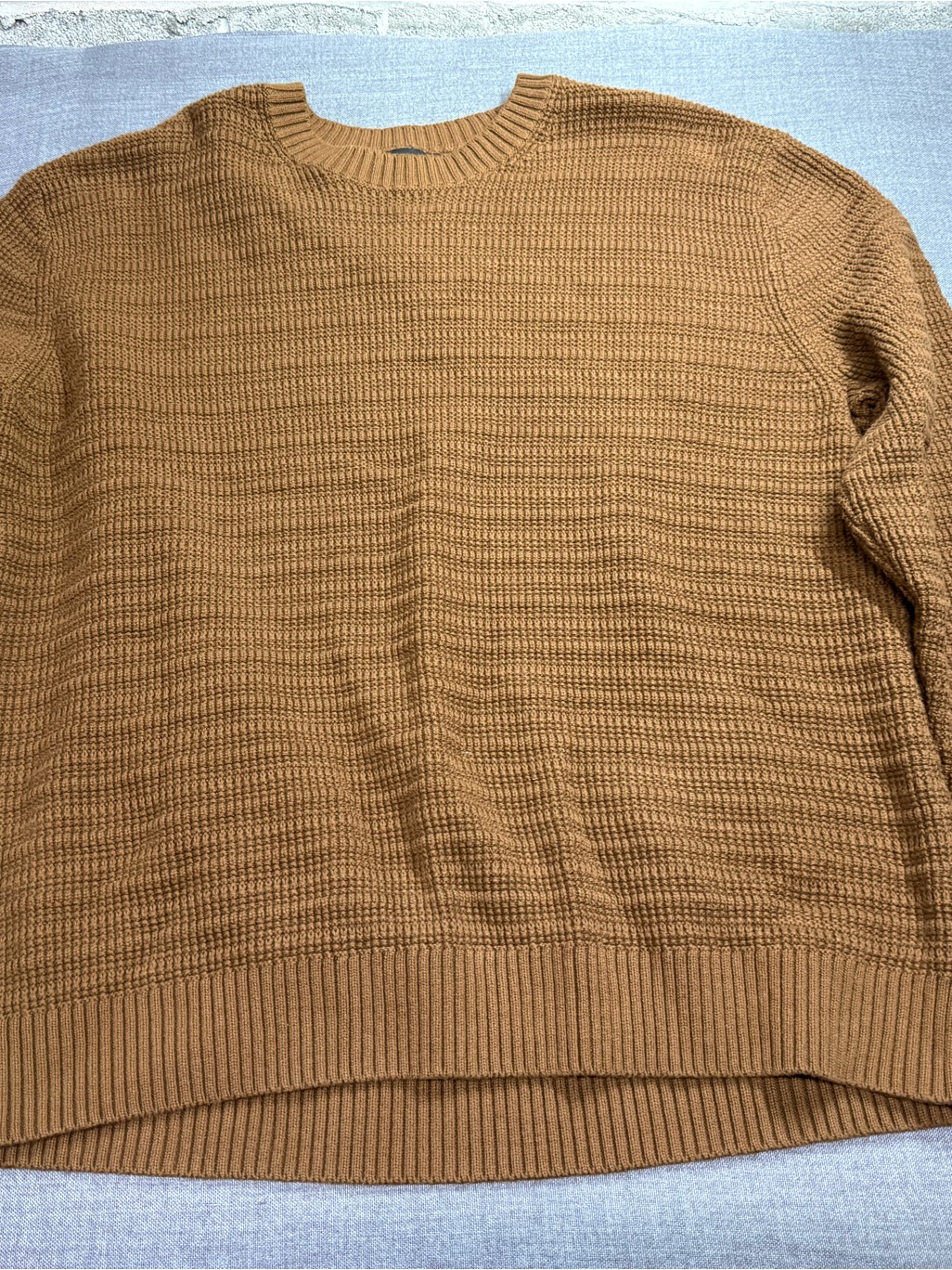 Banana Republic Men's Crewneck Stretchy Sweater In Camel Brown,